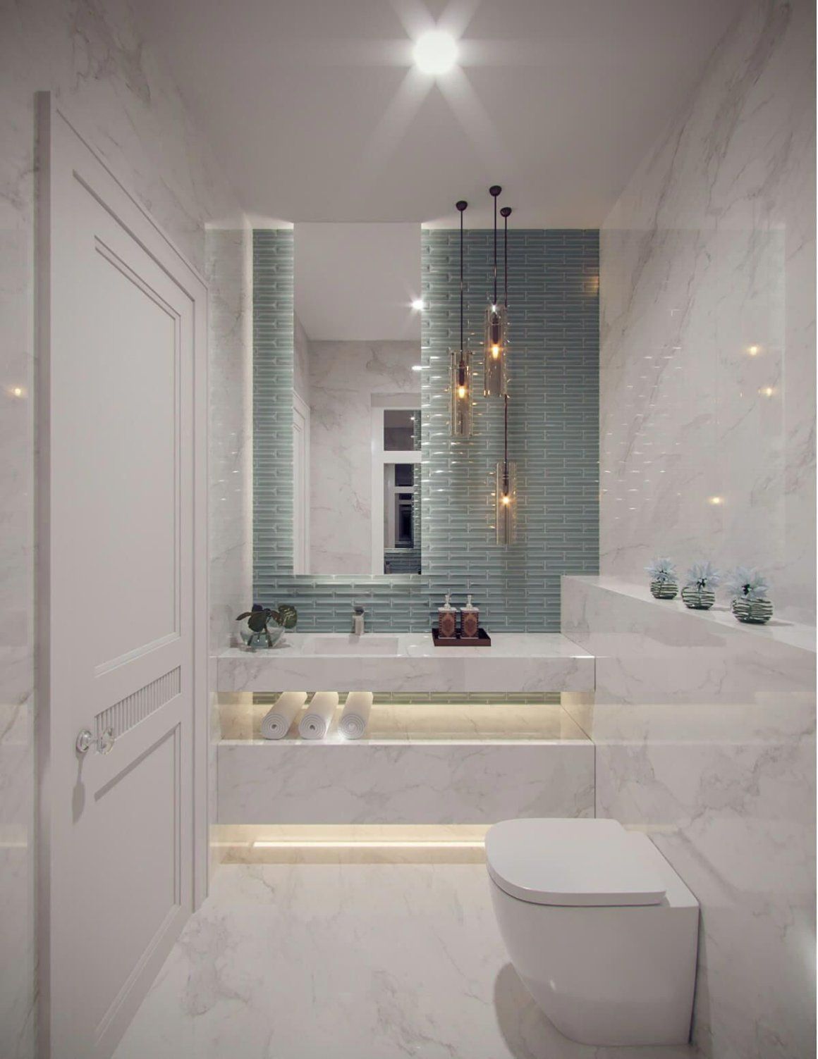 رنگ سفید یا روشن برای طراحی و دکور حمام
